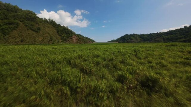 Aerial Video of a Grassland in Benguet, Philippines