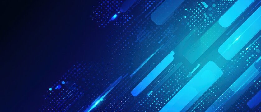 Abstract blue technology background with geometric shapes