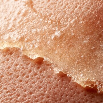 Macro view of textured skin surface with pores
