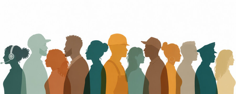 People of different professions together.
