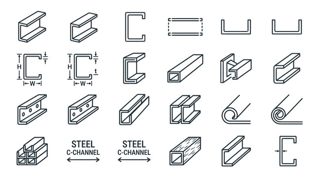 Metal Profiles and Shapes: Steel Beams, Channels, Pipes, and Angles
