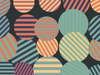 Fototapeta premium Striped Dots Contemporary Graphic Vector Design