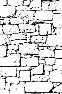 Rustic Stone Wall Texture Background with Weathered Masonry Blocks, Natural Rock Pattern, Vintage Construction Surface for Creative Design