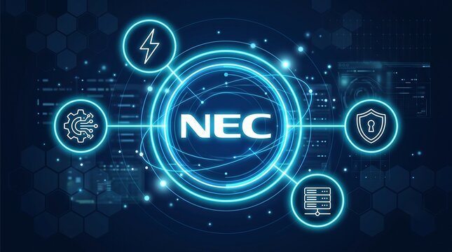 National Electrical Code (NEC) is a U.S. standard for safe electrical design, installation, and inspection to protect people vector 