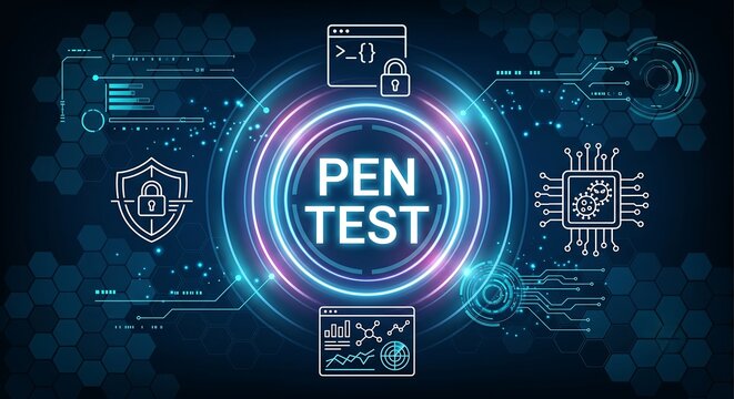 Pentest penetration test concept,is a security exercise where a cyber security expert attempts to find and exploit vulnerabilities in a computer. vector ai new