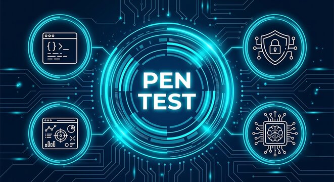Pentest penetration test concept,is a security exercise where a cyber security expert attempts to find and exploit vulnerabilities in a computer. ai new 