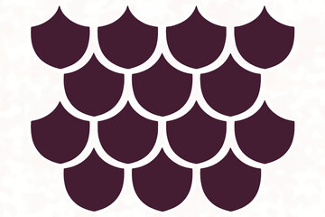Dark Plum Purple Mermaid Scale Fish Tail Pattern Background. © Veloras