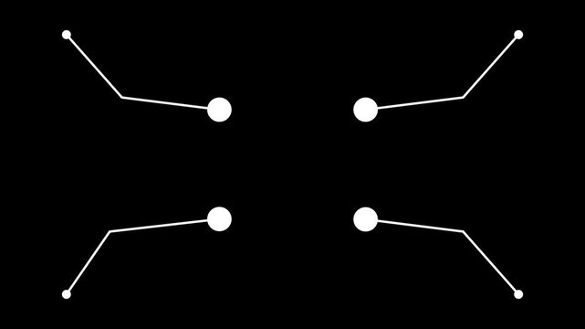 Abstract digital data connection lines animation with loading icon