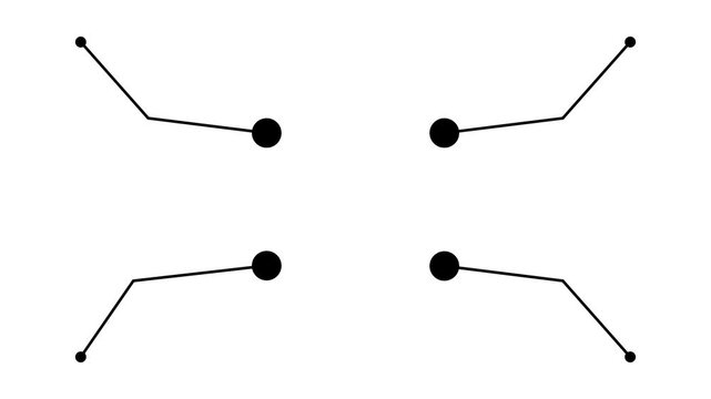 Abstract digital data connection lines animation with loading icon
