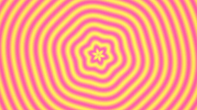 Colorful spiral pattern with lines and shapes moving inward