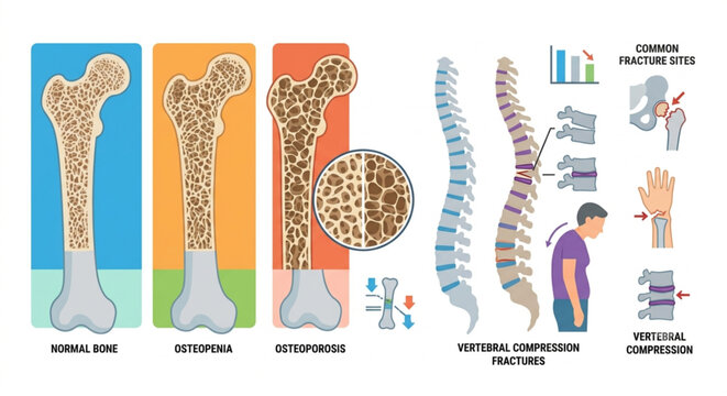 Osteoporosis Bone Disease Illustration