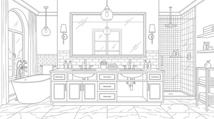 Fototapeta premium sketch of house