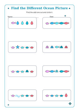 ODD ONE OUT OCEAN ANIMALS WORKSHEET