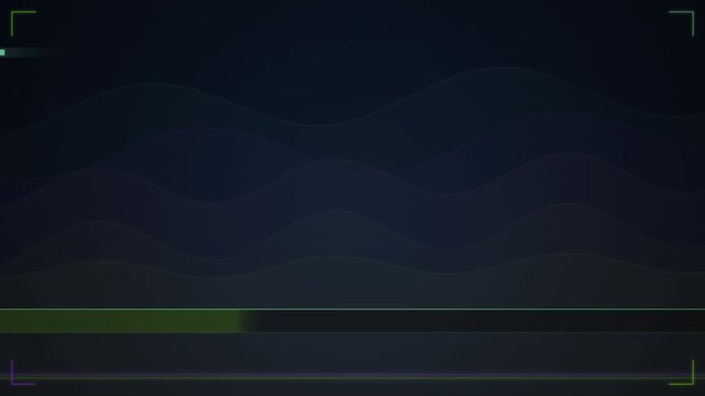 Dark blue abstract motion graphics background with subtle wave animation and glowing progress bar element