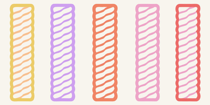 striped candy sticks hand drawn vector illustration playful composition simple sweet treats dessert confectionery pattern stripes colorful pastel food design graphic