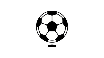 Fototapeta premium Penalty Kick Flat Vector Icon – Soccer Ball on Spot transparent background
