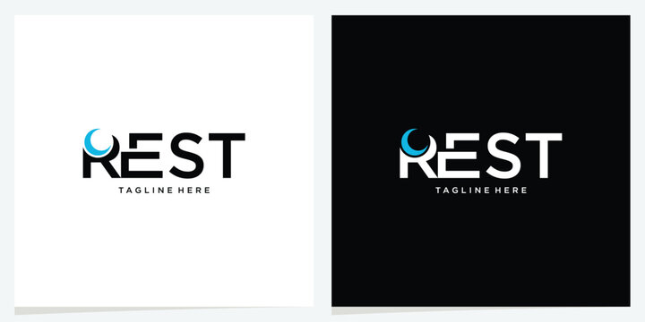 Rest calm minimalist wellness logo identity design