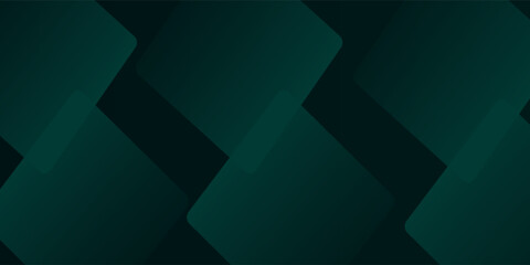 Obraz premium Dark green abstract background with gold lines and shadow. Geometric shape overlap layers. Transparent squares. Modern luxury rounded squares graphic pattern banner template design