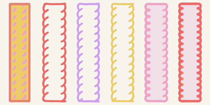 simple hand drawn decorative borders vector illustration playful composition border design frame divider pattern ornament graphic element creative artistic minimalist modern