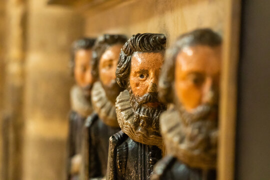 Characters on Alderman Thomas Machens Memorial at Gloucester Cathedral