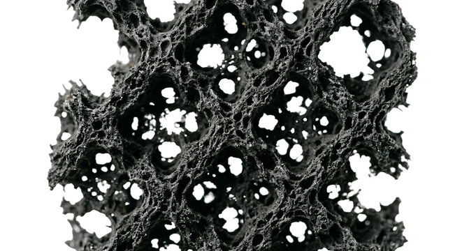 Isolated macro shot of a generic industrial carbon capture filter grid