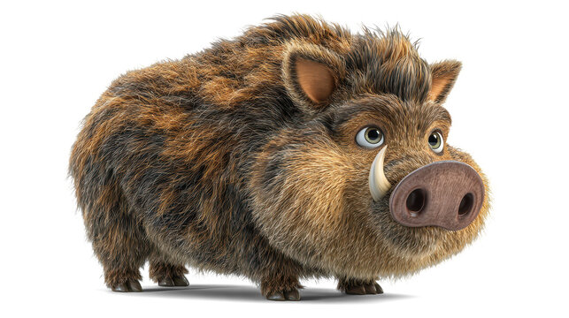 Fun 3D cartoon animal illustration