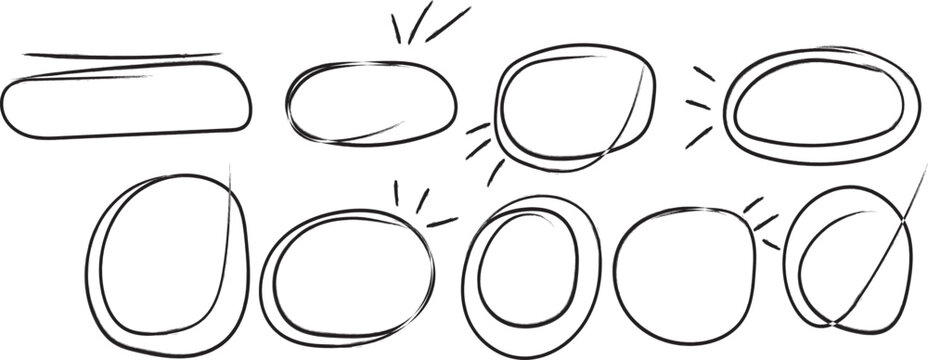 Hand drawn blank speech bubbles for comics or cartoons