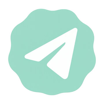 PNG Telegram logo on green badge