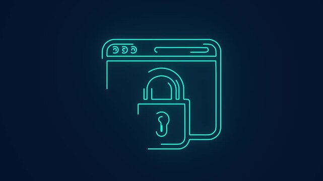 secure web application and browser security animation