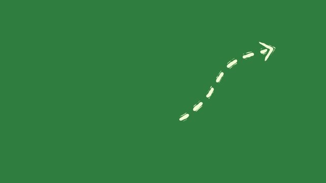 Line on this is arrow it circle elements cartoonish emotion movement style scene gesture design backgrounds depth isolated on green screen background