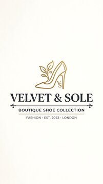 Elegant High Heel Shoe Boutique Logo.