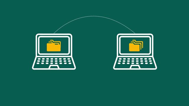 Digital file transfer between laptops animation data migration