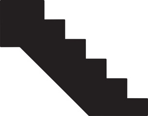 Fototapeta premium Staircase silhouette represents a structural element of interior design and architectural elevation.