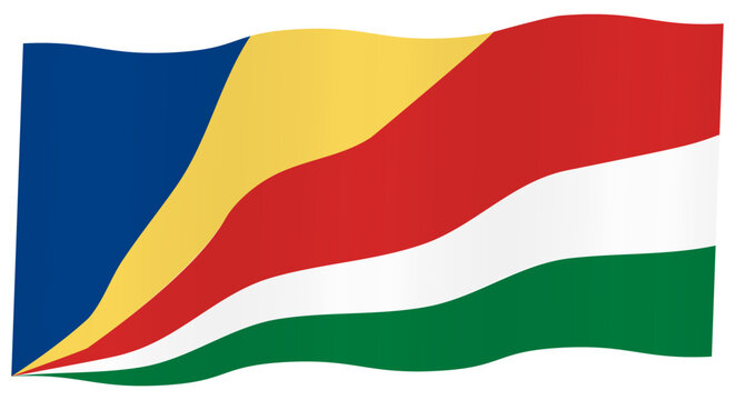 Seychelles wind flag icon vector illustration 