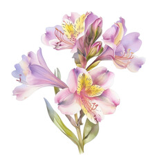 Fototapeta premium PNG Delicate watercolor pink flowers