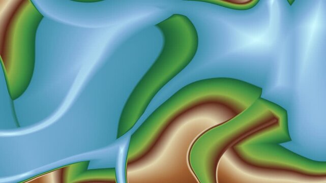 Texture Teal And Tan Organic Curves With Smooth Coastal Colors Shifting In A Natural Liquid Rhythm