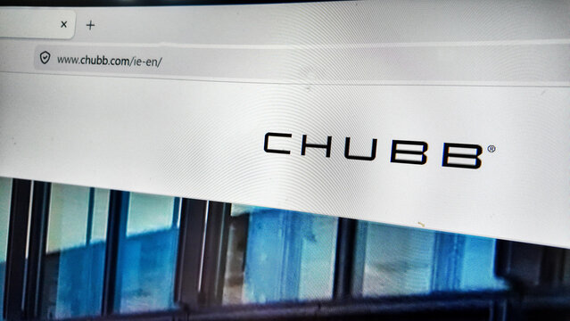 a computer screen with chubb website displayed