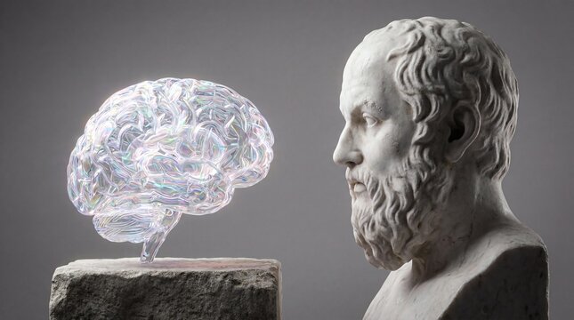 Socrates Bust and Crystal Brain: Philosophy, Thought, and Intelligence