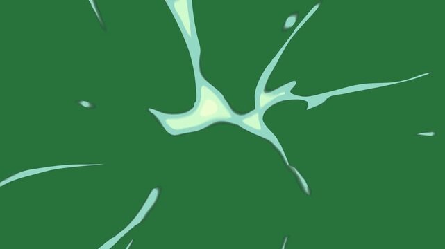 Small white object in the middle and bird is flying sky star on background broken glass close up of clock dot it illustration - Chroma Key Green Screen Footage
