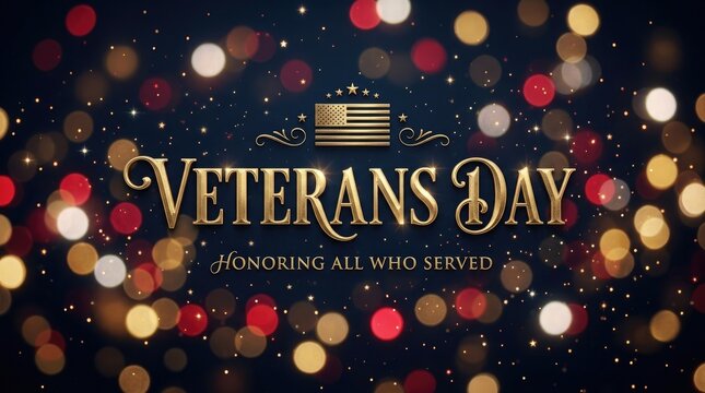 Veterans day celebration honoring all who served with patriotic tribute