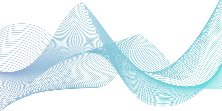Vector digital swoosh flowing web soundwave web template texture. Abstract blue gradient  blend line technology business wavy. paper waves flow background. minimal isometric grid smooth line.