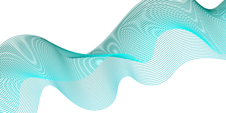 Vector digital swoosh flowing web soundwave web template texture. Abstract blue gradient  blend line technology business wavy. paper waves flow background. minimal isometric grid smooth line.