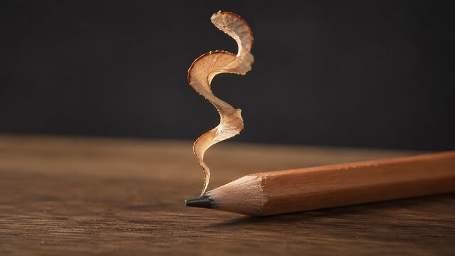 Burning Wooden Letter S Shape on Dark Surface with Smoke Close Up