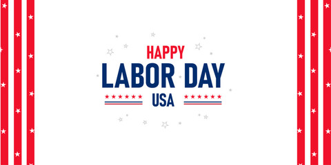 Obraz premium Happy USA Labor Day celebration background. American Labor Day Minimalistic Vector illustration