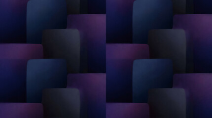 Fototapeta premium Abstract dark purple and blue 3d geometric squares background