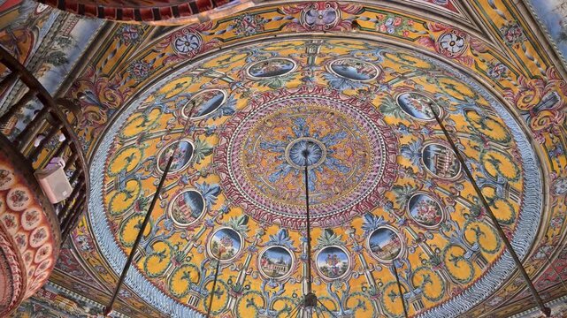 Painted dome of the Colorful Mosque in Tetovo, Macedonia
