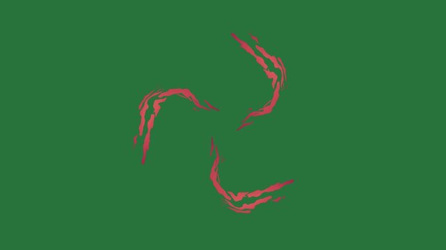 White border and screen silhouette of person jumping red deer on man head fish swimming in it woman isolated on green screen background