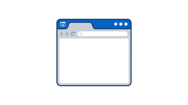 Flat Design Web Browser Window Interface Vector