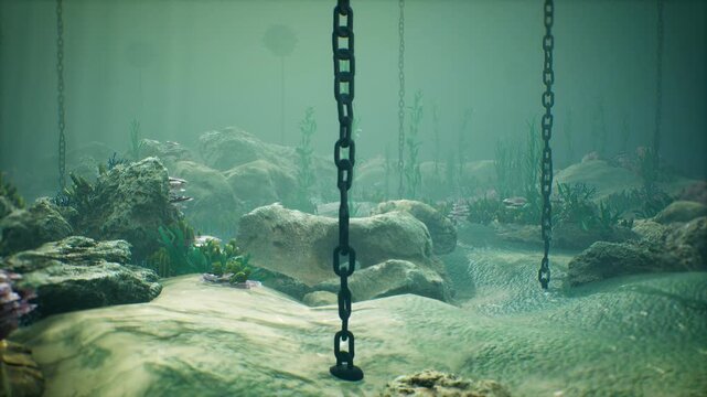 Underwater Naval Mines Pedestal Up Shot