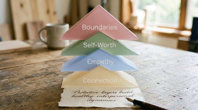 Conceptual layers represent healthy interpersonal dynamics and personal growth